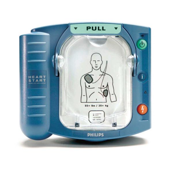 Defibrillator Pads inside an AED