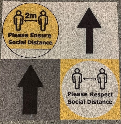 Social Distancing Floor Signs