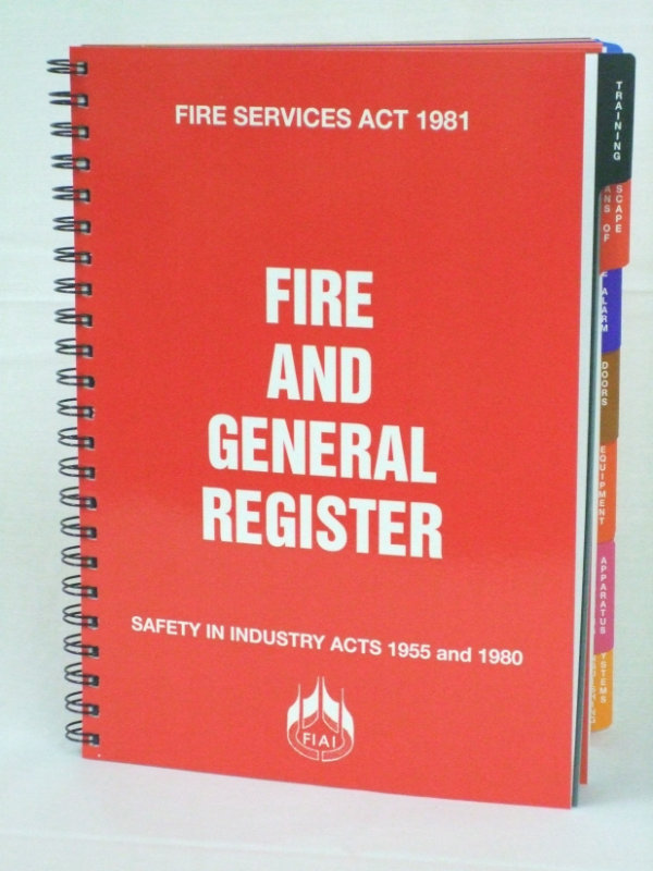 Fire and General Register Booklet